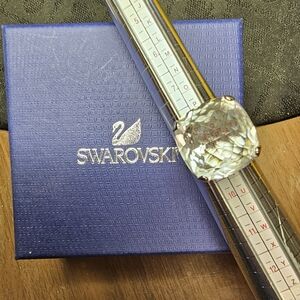 Swarovski MERLIN Cushion Clear Crystal Statement Ring